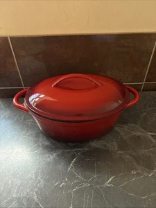 Ernesto Cast Iron Red Casserole Pot With Lid 4 Litres - Picture 1 of 6