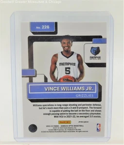 2022-23 Vince Williams Jr Donruss Optic Rated Rookie Red Wave Memphis Grizzlies - Picture 1 of 2