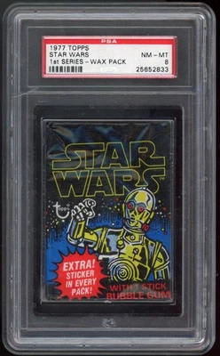 1977 Topps Star Wars 1st Series Wax Pack PSA NM-MT 8 - Image 1 of 2