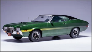 Modellino Auto 1:18 Ford Gran Torino Sport 1972 Verde Ixo Die Cast Modellismo - Foto 1 di 1
