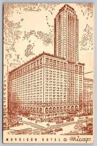 Cartolina d'epoca Morrison Hotel Chicago 46 storie alto punto di riferimento storico - Foto 1 di 2