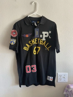 Polo Ralph Lauren Varsity Basketball Patch Mesh Polo Shirt New W/Tags Men’s M - Image 1 of 4