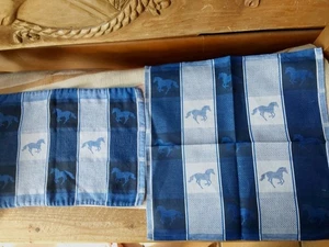 Vintage 1990's Running Horses Set 4 Equine Placemats & 4 Napkins - Picture 1 of 5
