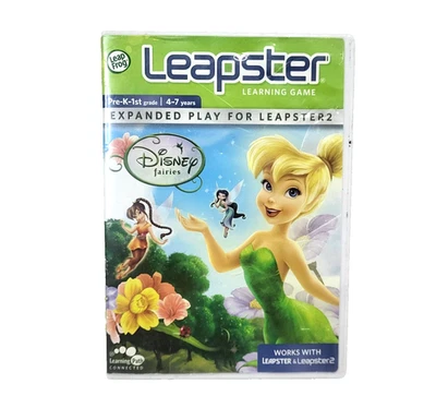 Leap Frog Leapster Disney Fairies Tinkerbell Learning Game - Cartridge and Case - Image 1 of 4