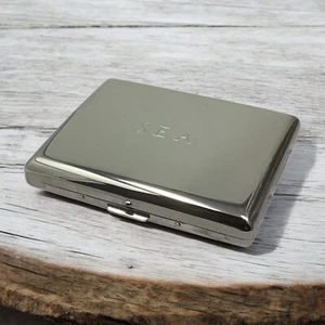 Personalised Double Cigarette Case Tin - Engraved Birthday Smoking Gift - Picture 1 of 5