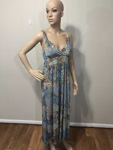 "Studio West" Polyester Maxi Boho Hippie Sexy Halter Summer Dress Size Small - Picture 1 of 17