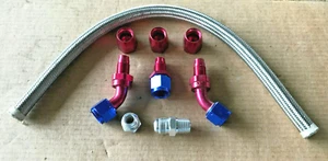 Línea de alimentación de aceite Línea de drenaje de retorno Turbo Super Cargador AN accesorio - Imagen 1 de 11