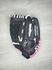 Rawlings Fastpitch Softball Glove 11 1/2 Zero Shock Black and Pink