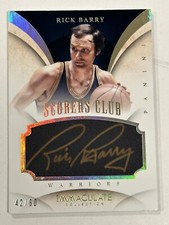 2013-14 Panini Immaculate Collection Scorers Club Rick Barry #23 auto/60