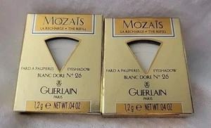 2 x Guerlain MOZAÏS * The Refill Eyeshadow W/ Brush * BLANC DORE N°26 * 0.04 oz - Picture 1 of 8