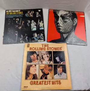 Lot 3 Rolling Stones Vinyl LPs got LIVE if you want it Tattoo You Greatest Hits - Foto 1 di 8