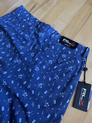 New RLX Ralph Lauren Classic Fit Flat Front Golf Pants Hustler Print 32X32 - Image 1 of 4