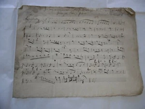 ANTICO VECCHIO MANOSCRITTO SPARTITO MUSICALE .42 - Picture 1 of 3