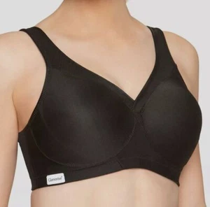$54 Glamorise Women's Black Women's Magic Lift Seamless Sport Bra Size 48C - Picture 1 of 2