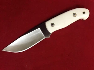 RaB Custom Handmade D2 Steel Guardless Drop Point Hunter Knife With Bone Handle - Picture 1 of 6