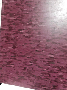 12 Vintage Retro Berry Red Azrock Tarkett Vinyl Composition Tile VCT 12" x 12"