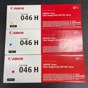 Canon 046H High Yield Toner Cartridge Set CYAN MAGENTA YELLOW - Picture 1 of 3