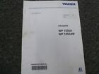 Wacker Wp1550a Wp1550aw Vibratory Plate Compactor Owner Operator Manual