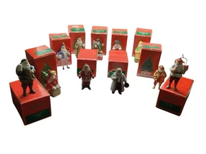 EVOLUTION OF THE AMERICAN SANTA CLAUS TOM TIERNEY CHRISTMAS ORNAMENTS A+ 11 Lot - Picture 1 of 12