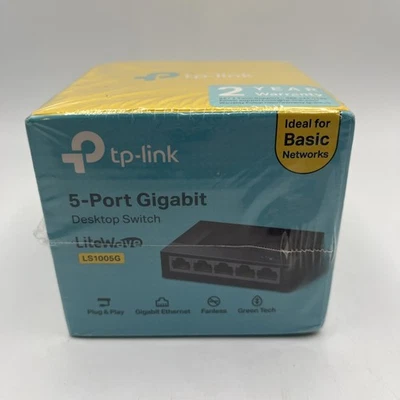 Conmutador de escritorio TP-Link LS1005G LiteWave 5 puertos 10/100/1000 Mbps Gigabit Ethernet Foto 1 de 4