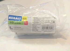 Kobalt 1/2 Inch Drive 1 Inch SAE 12 Point Deep Socket 0337758 Red Band - Picture 1 of 1