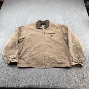 Vintage Carhartt Detroit Jacke Herren 3XL Tall J97 SDL "Saddle" Beige Decke Gefüttert - Bild 1 von 13