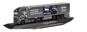 HERPA, VOLVO FH Globtrotter 4x2 avec remorque frigo 3 Essieux RADDATZ JORK, é... - Picture 1 of 1