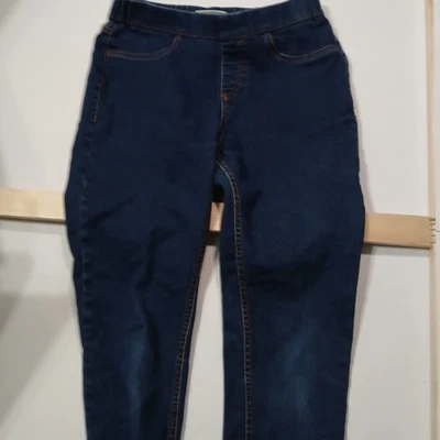 Bobbie Brooks Damas Pull On Denim Jeggings Elastizados Lavado Oscuro Cómodos Talla L Foto 1 de 4