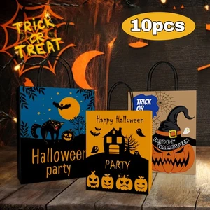 Halloween Trick Or Treat Party Paper Treat Loot Gift Bag Goody Sweet Candy Bags - Picture 1 of 10
