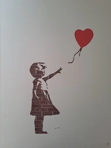 Banksy Art Print - Balloon Girl - Certificate - Picture 1 of 4