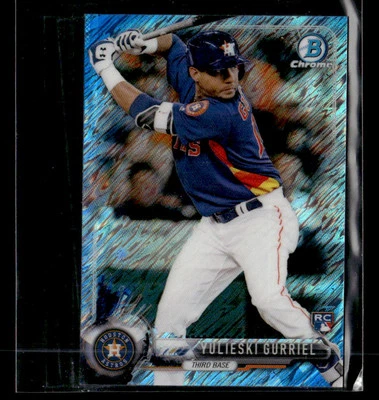 Bowman Chrome Mini #29 Yulieski Gurriel 2017 refractor brillante azul #/150 Foto 1 de 2