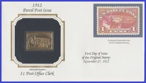 USA1 #Q1 U/A GOLDEN REPLICA non FDC Postal Clerk - Bild 1 von 1