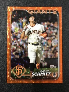 2024 Topps #403 Casey Schmitt Naranja Crackle Lámina Gigantes de San Francisco - Imagen 1 de 2