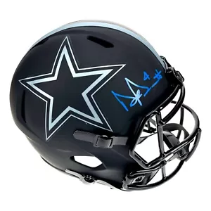 Dak Prescott Autographed Dallas Cowboys F/S Speed Eclipse Helmet BAS Signed - Picture 1 of 6