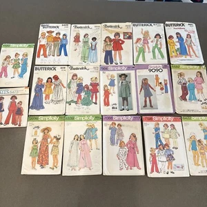Patrones de costura vintage niñas años 70’s 6 ropa niños McCall Butterick Simplicity - Imagen 1 de 18