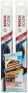 Bosch 26" Icon Wiper Blades Bundle with Armor All Cleaner Wipes