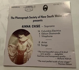 ANNA CASE soprano CD (1996) Phonograph Society of NSW 1920s/1930s historical - Bild 1 von 6