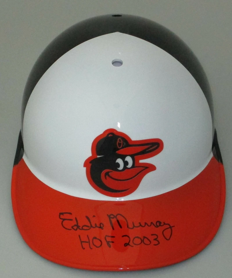 Orioles EDDIE MURRAY Signed Full Size Baseball Helmet w/ "HOF 2003 '" AUTO - JSA - Image 1 of 1