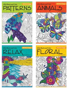 (LOT OF 4) Kick Back and Color to Music Adult Coloring Books Landoll Publishing - Bild 1 von 8