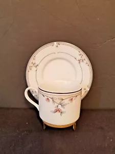 Princess House Heritage Blossom Flach Kaffeetasse & Untertasse Set - Bild 1 von 8