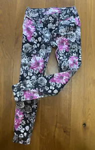 Candies Floral Jeans Pants Skinny Womens Size 1 Black Pink Stretch Whimsy goth - Picture 1 of 7