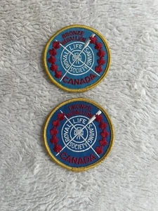 Two Canadian Bronze Medallion Patches Royal Life Saving Society - Picture 1 of 1