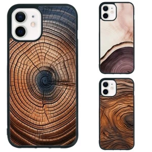 circular wood grain pattern Anti-fall Cover For Samsung Galaxy Apple iPhone - Picture 1 of 25