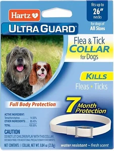 Hartz UltraGuard Flea & Tick Collar for Dogs & Puppies 26", 7 Month Protection - Picture 1 of 7