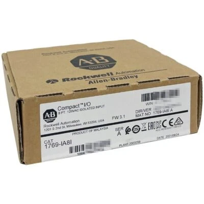 1769-IA8I New AB Original Seal CompactLogix 8 Pt 120VAC D/I Iso Module 1769IA8I - Image 1 of 3