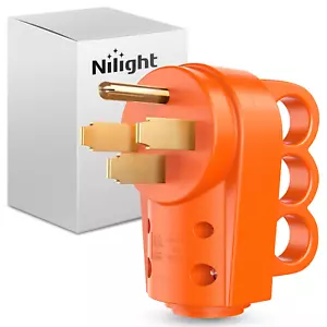 50 Amp RV Replacement Plug 125/250 Volt Heavy Duty Male Plug with Handle ETL Lis - Picture 1 of 12