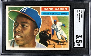 🔥1956 Topps Hank Aaron GREY Back #31 SGC 3.5 VG+ Braves G.O.A.T🔥 - Picture 1 of 2