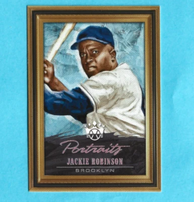 2018 Diamond Kings Baseball Portraits #P12 Jackie Robinson HOF - Image 1 of 2