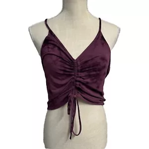 American Eagle Soft & Sexy Ruched Tie Dye Spaghetti Strap Tank Purple Sz LARGE - Picture 1 of 6
