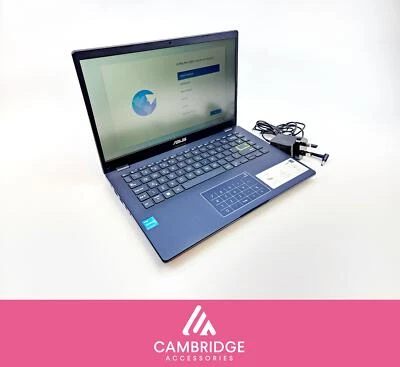 Asus Vivobook Go 14" (128GB eMMC, Celeron N4500, 4GB DDR4) E410KA Blue Excellent - Image 1 of 4